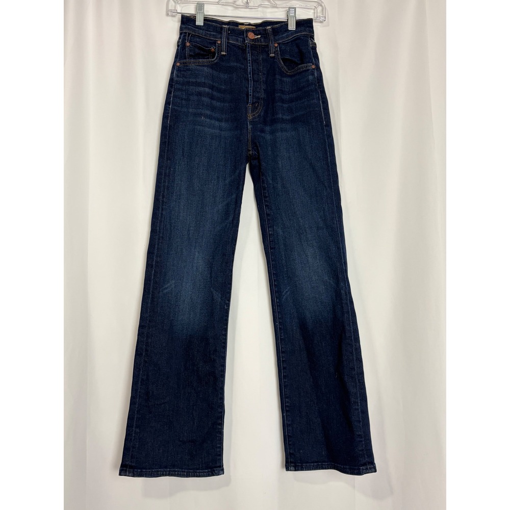 Mother The Rambler Ankle Jeans Off Limits Dark Wash High Rise Straight Size 24